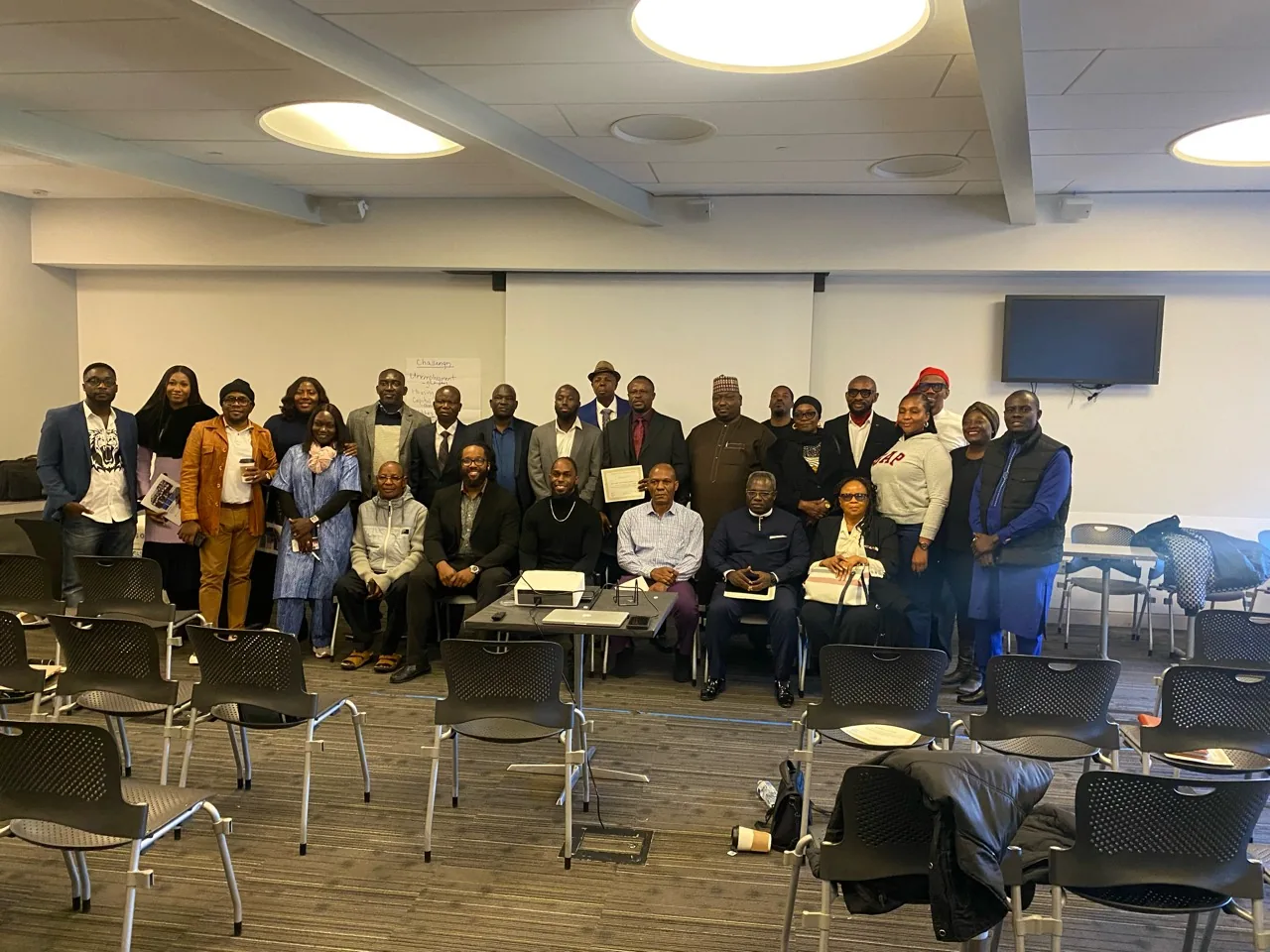 Community workshop participants gathered for a group photo